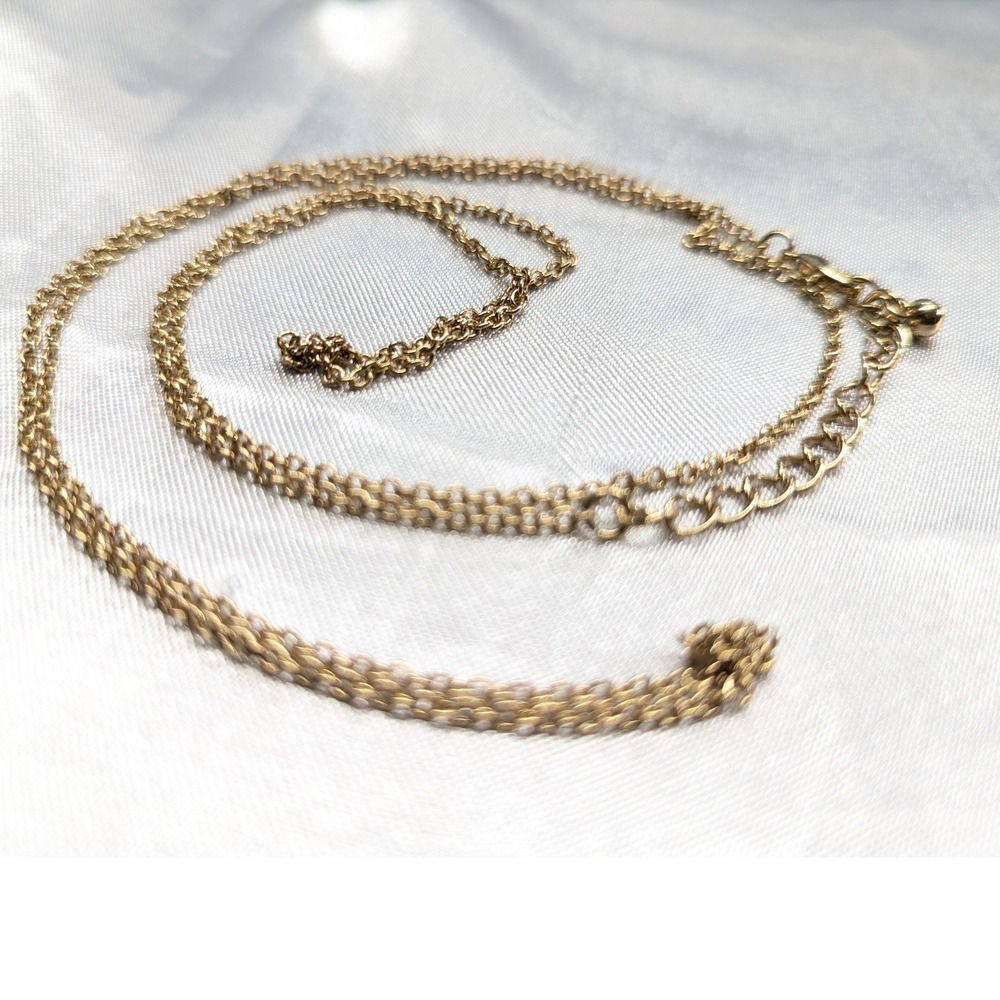 New Gold Tone Link‎ Chain Necklace up to 31" Womens Minimalist for Pendant Layer